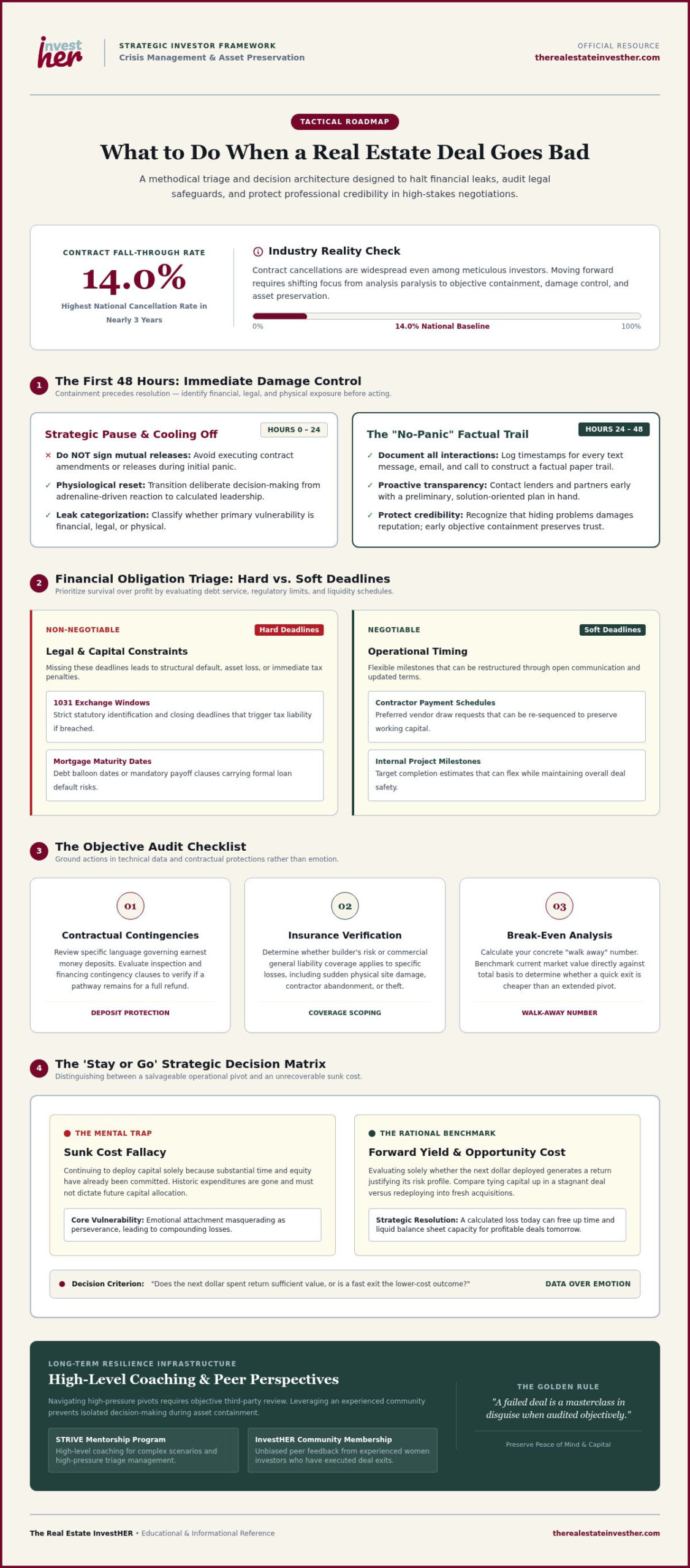 Failed Real Estate Deals: Investor Recovery Checklist